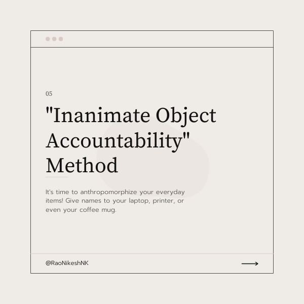 Inanimate Object Accountability